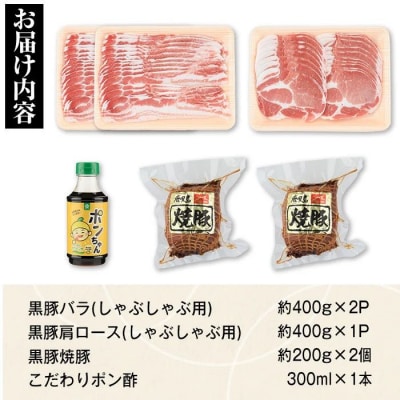 特選黒豚しゃぶしゃぶ・黒豚焼豚2個セット　B02101