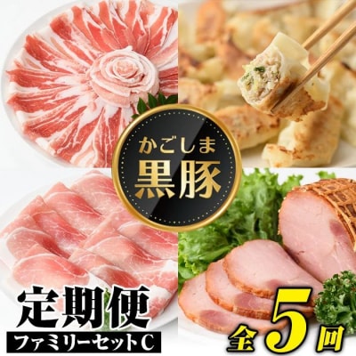 <定期便・全5回>『かごしま黒豚ふるさと定期便』ファミリーセットC　D02005