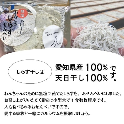 無塩 天日干し わんこのしらすせんべい10袋 ペットフード犬 おやつ ペットおやつ H063-020