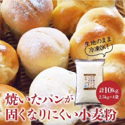 焼いたパンが固くなりにくい小麦粉 2.5kg×4袋(計10kg)　H008-178