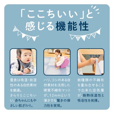 【6枚セット デニムブルー】ファブリック畳 H171-002