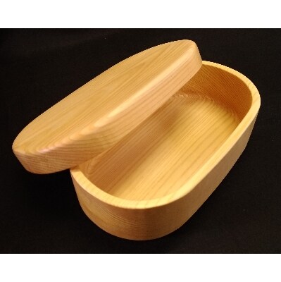 【木彫り弁当箱】桧わっぱ弁当箱　中・小セット