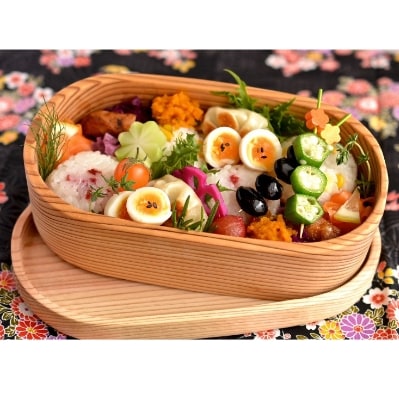 【木彫り弁当箱】杉わっぱ弁当箱大・中セット