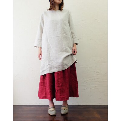 リネンボートネックワンピース ベージュ お礼品詳細 ふるさと納税なら さとふる