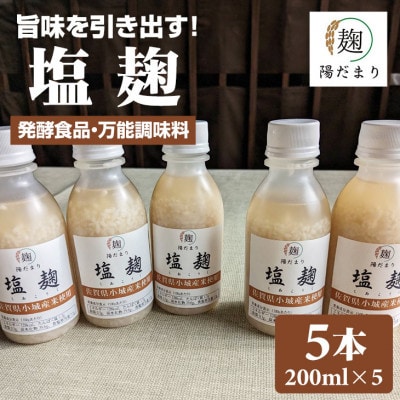 塩麹200gボトル5本セット