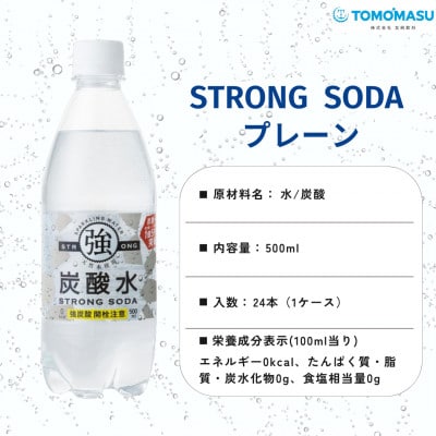 強炭酸水500ml×1箱(24本入)友桝飲料　明治35年創業　ペットボトル　スパークリングウォーター