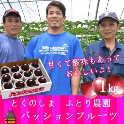 【今が旬!】～甘酸っぱい爽やかな美味しさ～ふとり農園のパッションフルーツ(1kg)