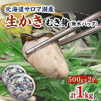 【先行受付】カキむき身大粒1年貝(500g無水パック×2)