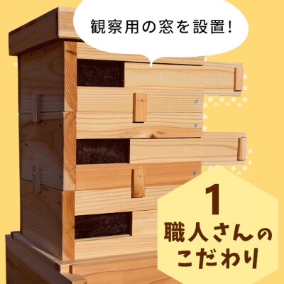 東白川村 日本ミツバチ用 飼育箱 ふるさと企画
