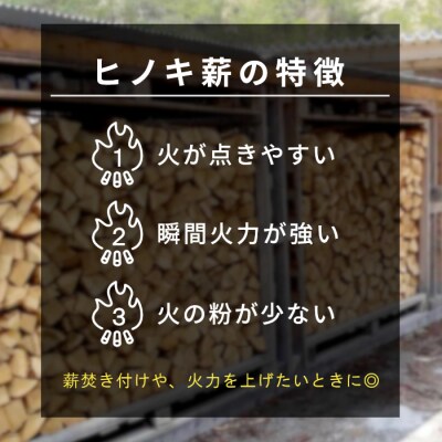 東濃ヒノキ薪 中割～大割 約32kg (約16kg×2箱) 