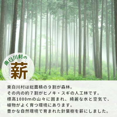 東濃ヒノキ薪 皮付き 約160kg (約16kg×10箱)