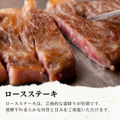 【12/26入金分まで年内発送】 飛騨牛 ロースステーキ 400g 200g×2枚