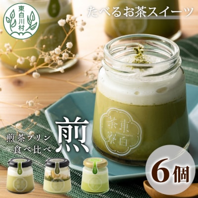 煎茶プリン3種食べ比べ! 東白茶寮プリン 「煎」 6個セット