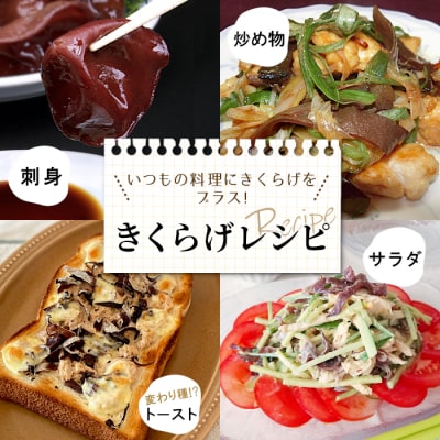 収穫したその日に発送!黒・白 生きくらげ食べ比べセット 合計650g