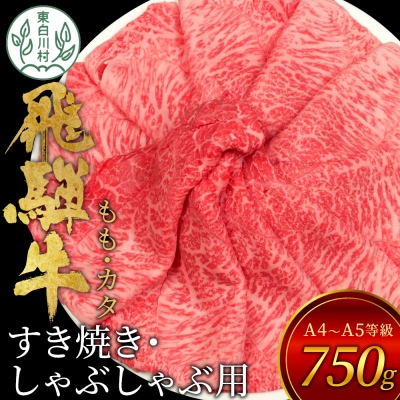 飛騨牛 もも かた肉 すきしゃぶ用 750g 肉のひぐち