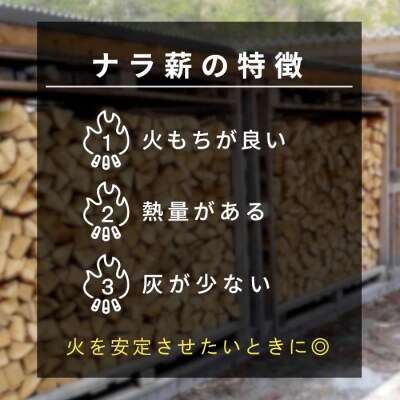 定期便 全6回 なら薪 中～大割 約40kg 計240kg 6ヶ月 キャンプ 焚火 暖炉 楢