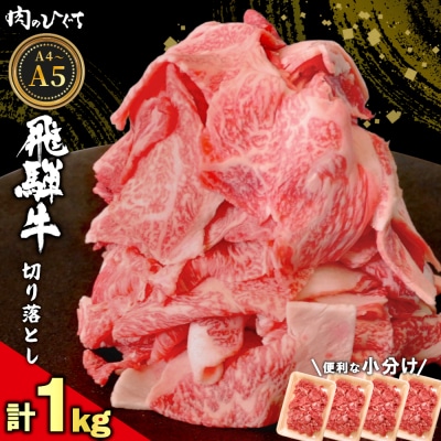 飛騨牛 切り落とし 1kg(250g×4P) A5 A4 黒毛和牛 訳あり 肉のひぐち