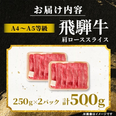 飛騨牛 肩ロース スライス 500g すき焼き しゃぶしゃぶ 肉のひぐち