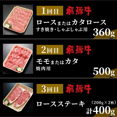 5等級シャトーブリアン入り 飛騨牛極上定期便 全6回 すき焼き しゃぶしゃぶ ステーキ 養老ミート