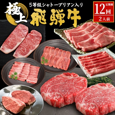 5等級シャトーブリアン入り 飛騨牛極上定期便 全12回 すき焼き しゃぶしゃぶ ステーキ 養老ミート