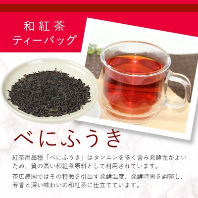 和紅茶ティーバッグ べにふうき 8個 東白川村産 岐阜県産 特選 和紅茶 紅茶 ティーバッグ