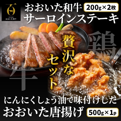 おおいた和牛サーロイン200g×2+鶏唐揚げ0.5kg_1088R
