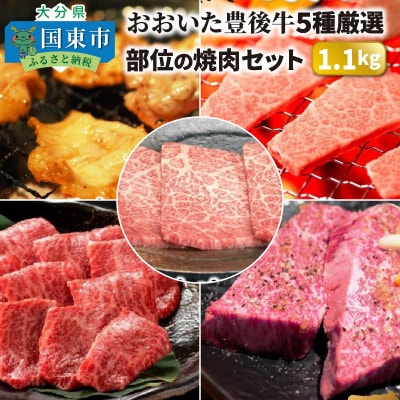 おおいた豊後牛5種厳選部位の焼肉セット1.1kg_1161R