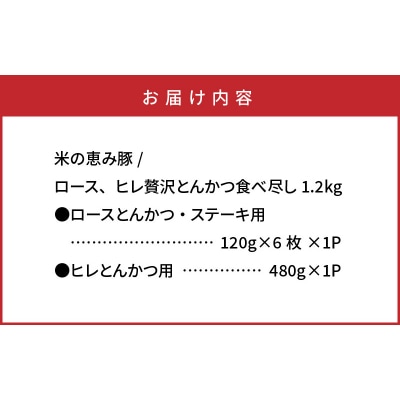 米の恵み豚/ロース,ヒレ贅沢とんかつ食べ尽し1.2kg_1177R