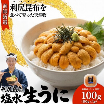 【2026年発送受付】漁師厳選!利尻産キタムラサキウニ100g(100g×1p)[1060087]