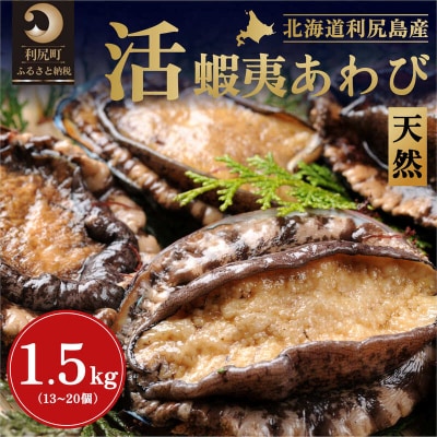 【2025年発送受付】北海道利尻島産 天然〈活〉蝦夷アワビ1.5kg(13～20個)