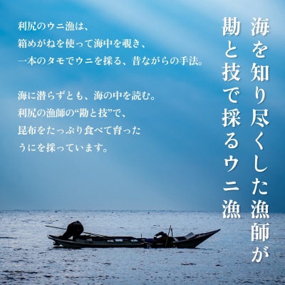 【2026年発送受付】利尻島産「朝どり」塩水生うに200g (100g×2) 天然キタムラサキウニ