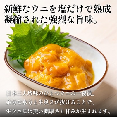 利尻島産 キタムラサキウニ 塩ウニ 一夜漬け 瓶ウニ 60g×2本 [1060146]