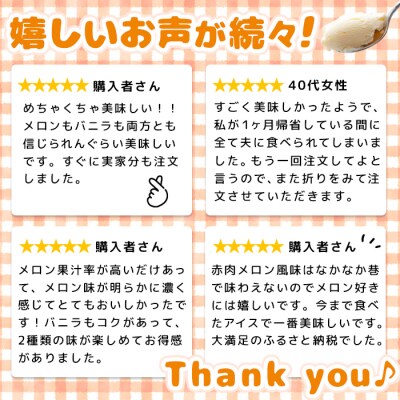 【Secoma】北海道アイスクリーム(バニラ・メロン各6個セット)【01103】