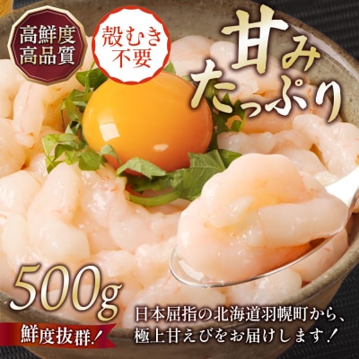 北海道羽幌産 冷凍むき甘えび 500g【0311402】