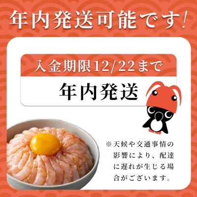 おまとめ配送!超速リキッド凍結でドリップゼロ!北海道羽幌産生鮮甘えび200g×10【0312001】