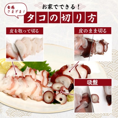 【訳あり】北海道羽幌産 刺身用たこ足小さめ (450～550g)【冷凍】【06114】