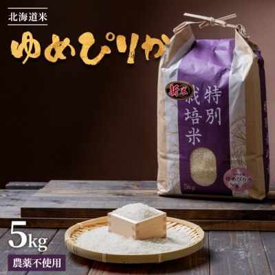 北海道産 特別栽培米 ゆめぴりか 5kg (無化学肥料・農薬不使用)【2510102】
