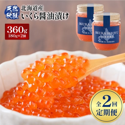 【定期便:2回】北海道産いくら醤油漬け360g(180g×2)【0212803】