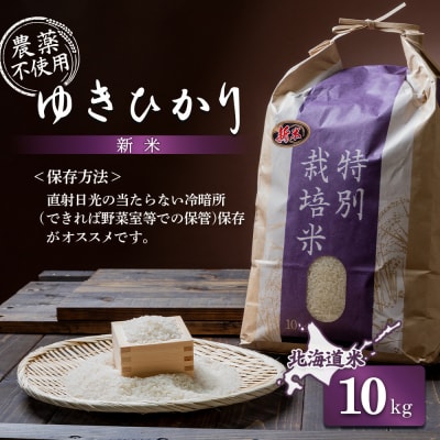 【2025年産】 北海道産  ゆきひかり 10kg(無化学肥料・農薬不使用)【25109】