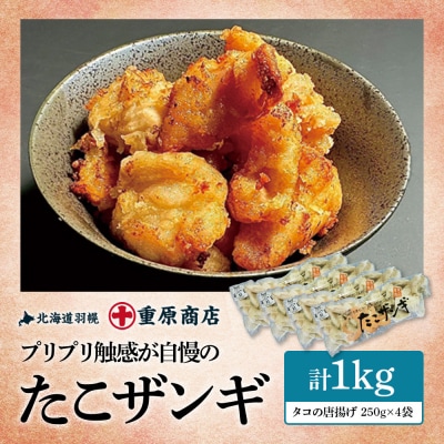 プリプリ触感が自慢 たこザンギ 計1kg (タコの唐揚げ 250g×4)【05128】
