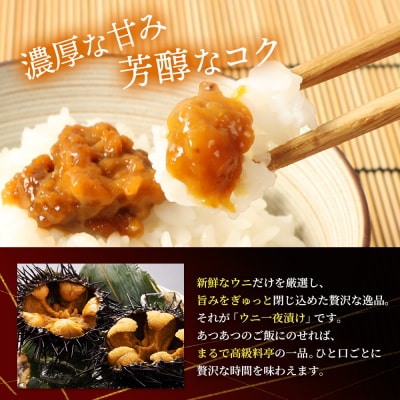【マリナシーフーズ】うに一夜漬け×2本 計120g(各60g×2本)【02176】