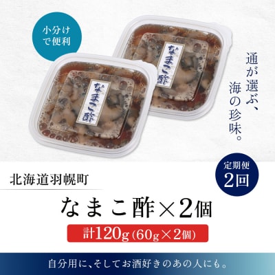 【定期便:全2回】【マリナシーフーズ】なまこ酢×2個 120g【02177】