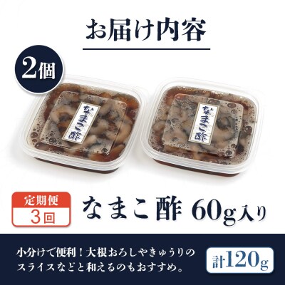 【定期便:全3回】【マリナシーフーズ】なまこ酢×2個 120g【02178】