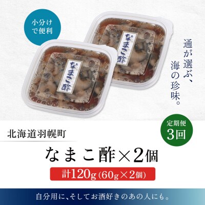【定期便:全3回】【マリナシーフーズ】なまこ酢×2個 120g【02178】
