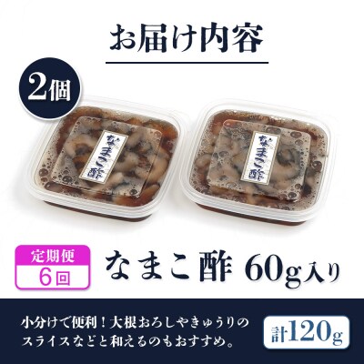 【定期便:全6回】【マリナシーフーズ】なまこ酢×2個 120g【02179】