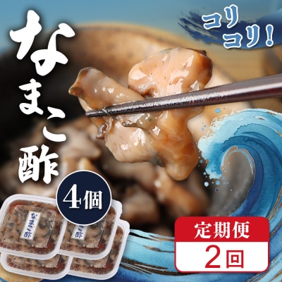 【定期便:全2回】【マリナシーフーズ】なまこ酢×4個 計240g【02180】