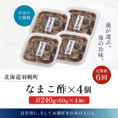【定期便:全6回】【マリナシーフーズ】なまこ酢×4個 計240g【02182】