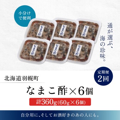 【定期便:全2回】【マリナシーフーズ】なまこ酢×6個 計360g【02183】