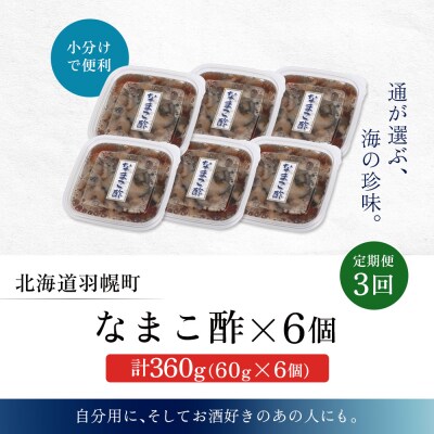【定期便:全3回】【マリナシーフーズ】なまこ酢×6個 計360g【02184】
