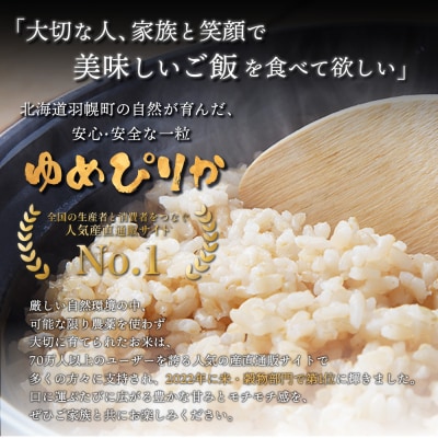 【2025年産】北海道産 特別栽培米 ゆめぴりか 玄米 20kg【25175】
